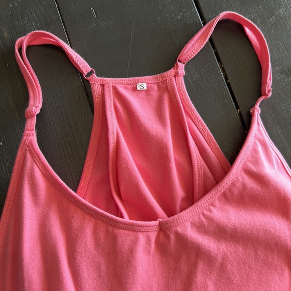 Sleeveless Mini Dress with Spaghetti Straps, Shorts built in, with Pockets - Picture 4 of 8